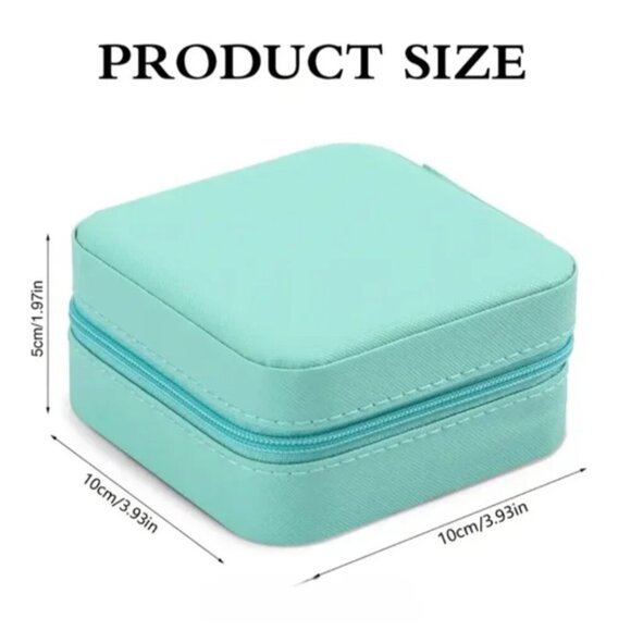 Like New Teal Jewelry Box with Mirror - Customizable - Picture 3 of 9